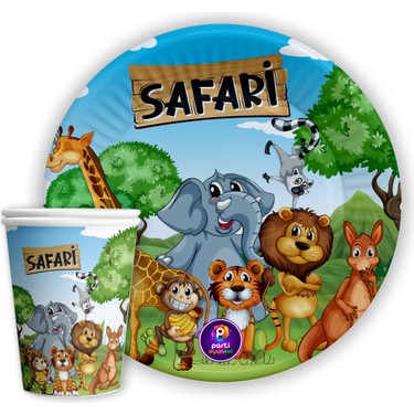 Safari Temalı Doğum Günü Parti Seti