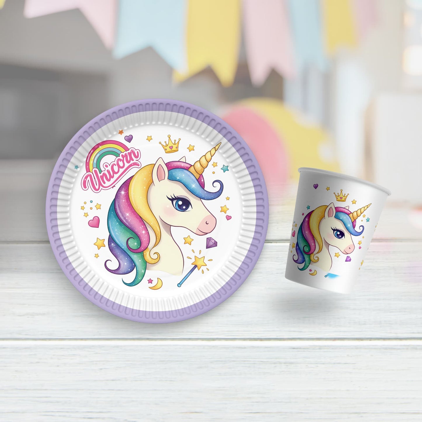 Unicorn Temalı Doğum Günü Parti Seti