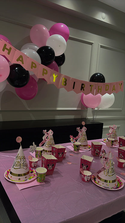 Minnie Mouse Temalı Doğum Günü Parti Seti