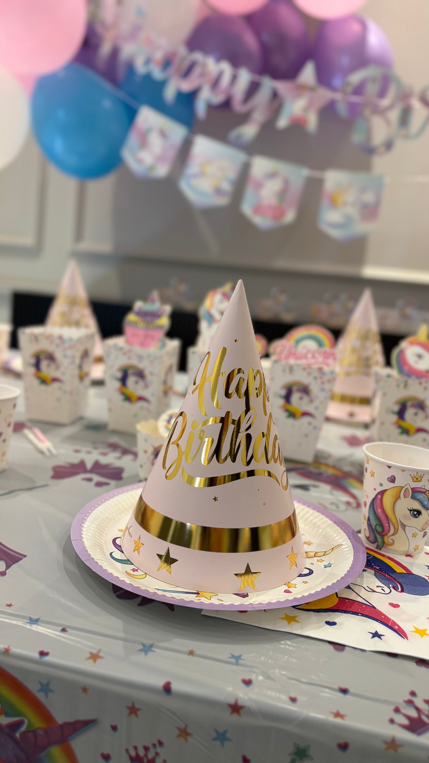 Unicorn Temalı Doğum Günü Parti Seti